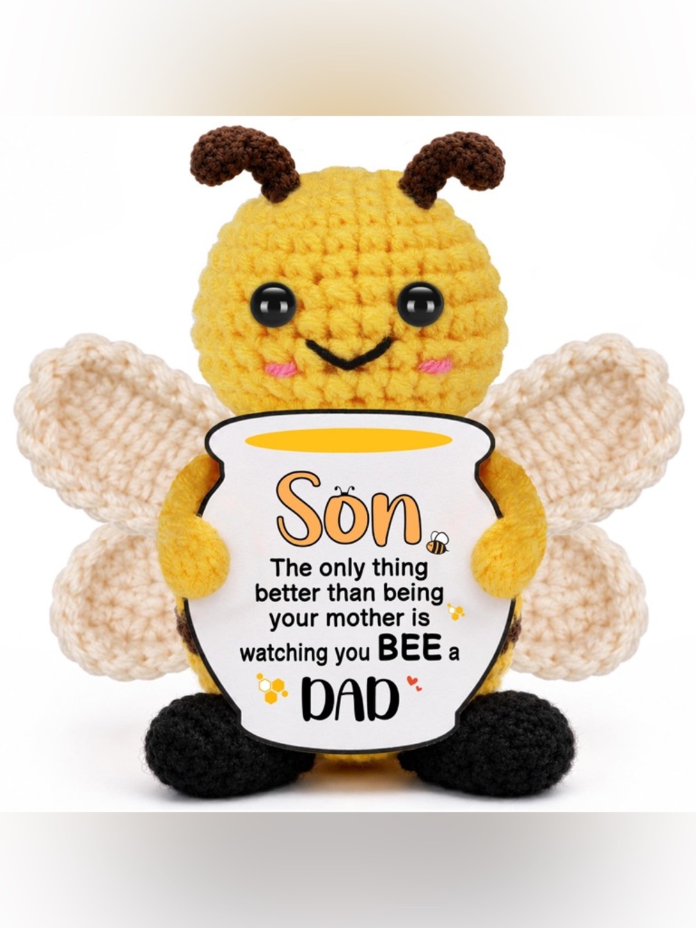NEW Heartfelt Crochet Bee Gift from Mom to Son Becoming a Dad